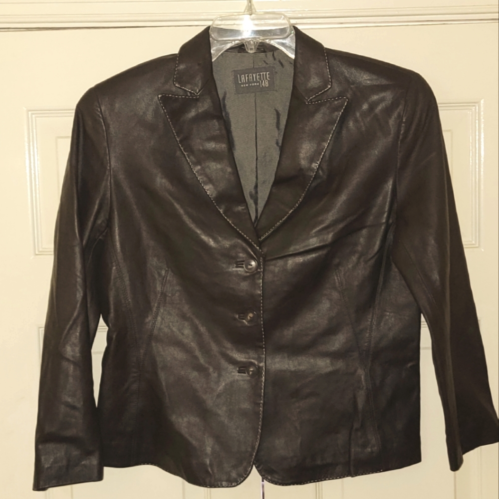 LAFAYETTE 148 Leather Jacket BUTTERY SOFT!! sz 10